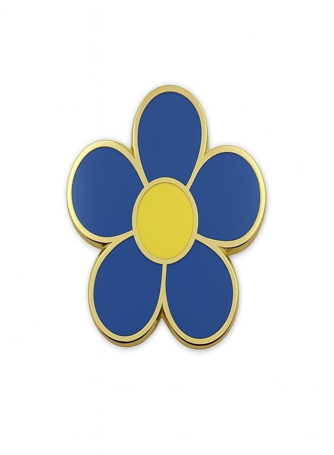 PinMaze Forget Me Not Blue Flower Lapel Pin - Image 1